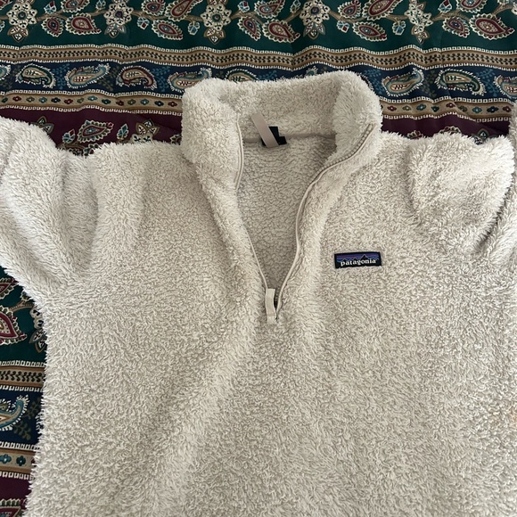 Patagonia Birch White Los Gatos 1/4-Zip Fleece, Size Medium - Picture 6 of 9